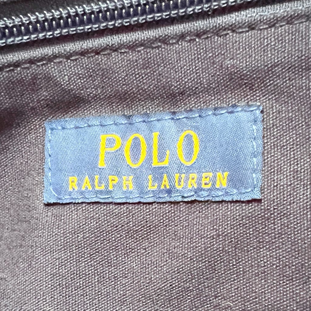 Ralph Lauren Fuchsia Canvas Signature Logo Shoulder Bag