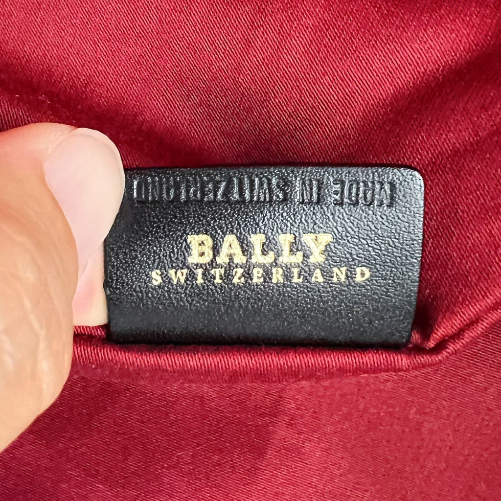 Bally Black Leather Front Zip Pocket Large 2 Way Shoulder Bag Excellent