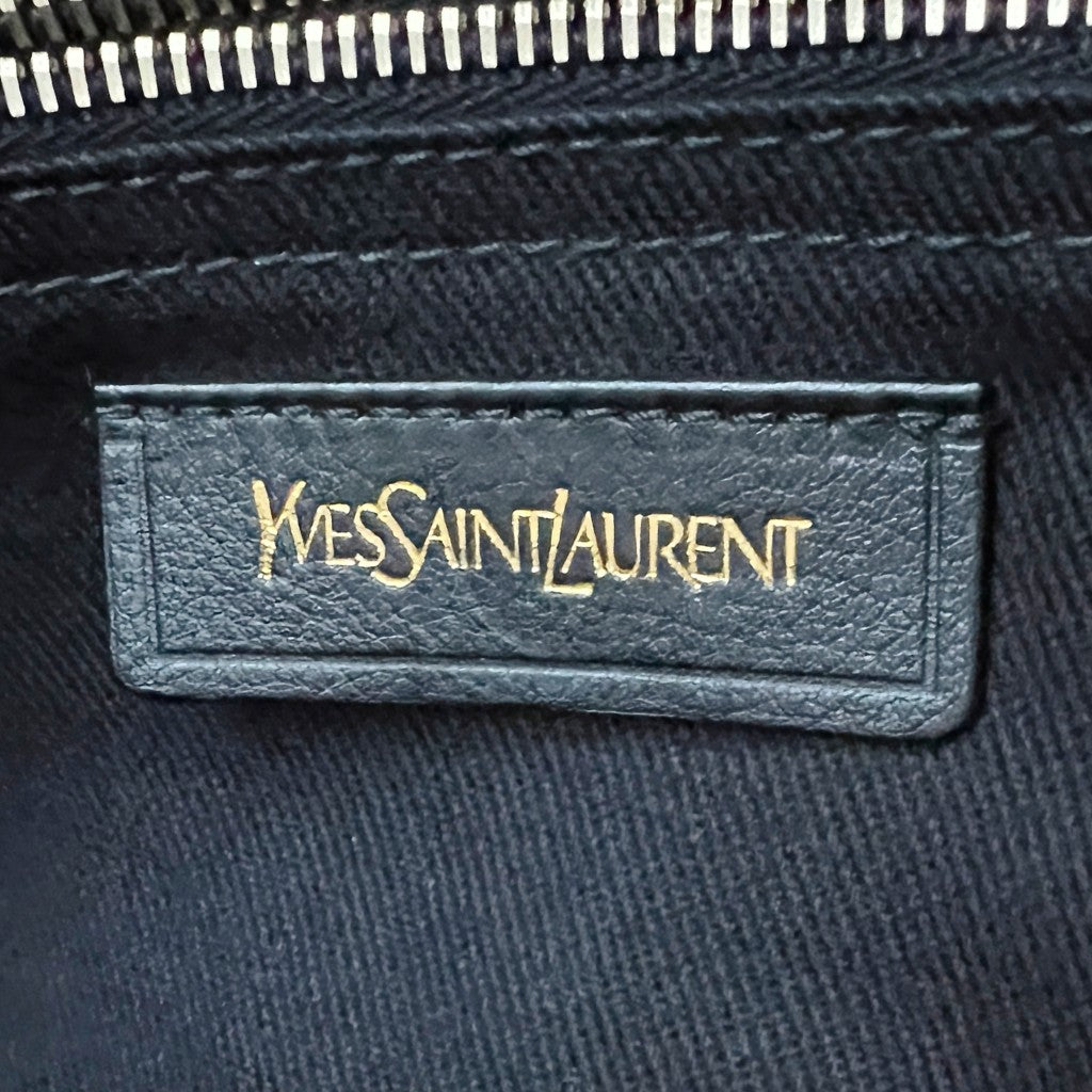 Yves Saint Laurent YSL Black Leather Muse Two Tote Bag Excellent