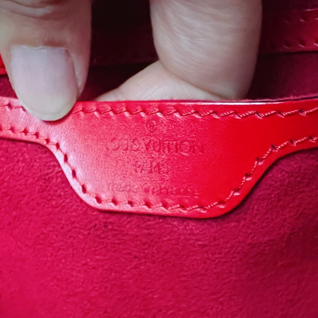 Louis Vuitton Red Epi Leather Saint Jacques Poignees Shoulder Bag Excellent