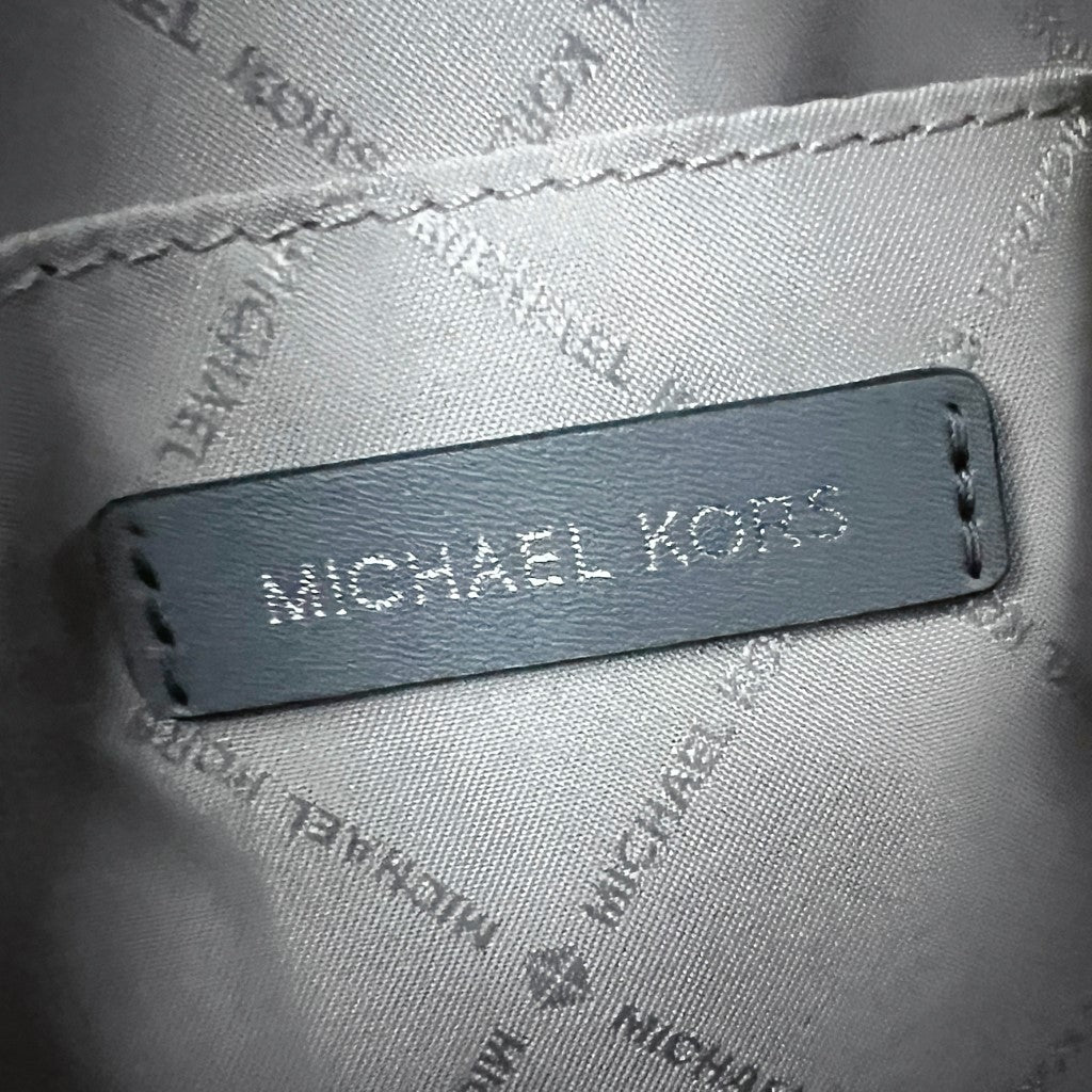 Michael Kors Grey Leather Monogram 2 Way Shoulder Bag 2-in-1 Like New