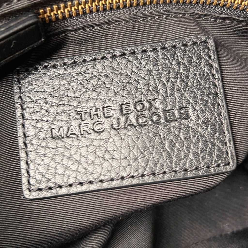 Marc Jacobs Black Leather Double Compartment Box Bag