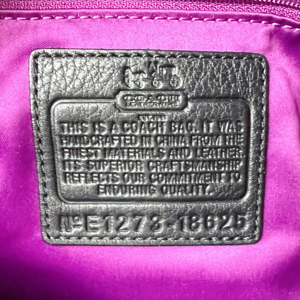Coach Black Leather Double Buckle 2 Way Shoulder Bag Like New