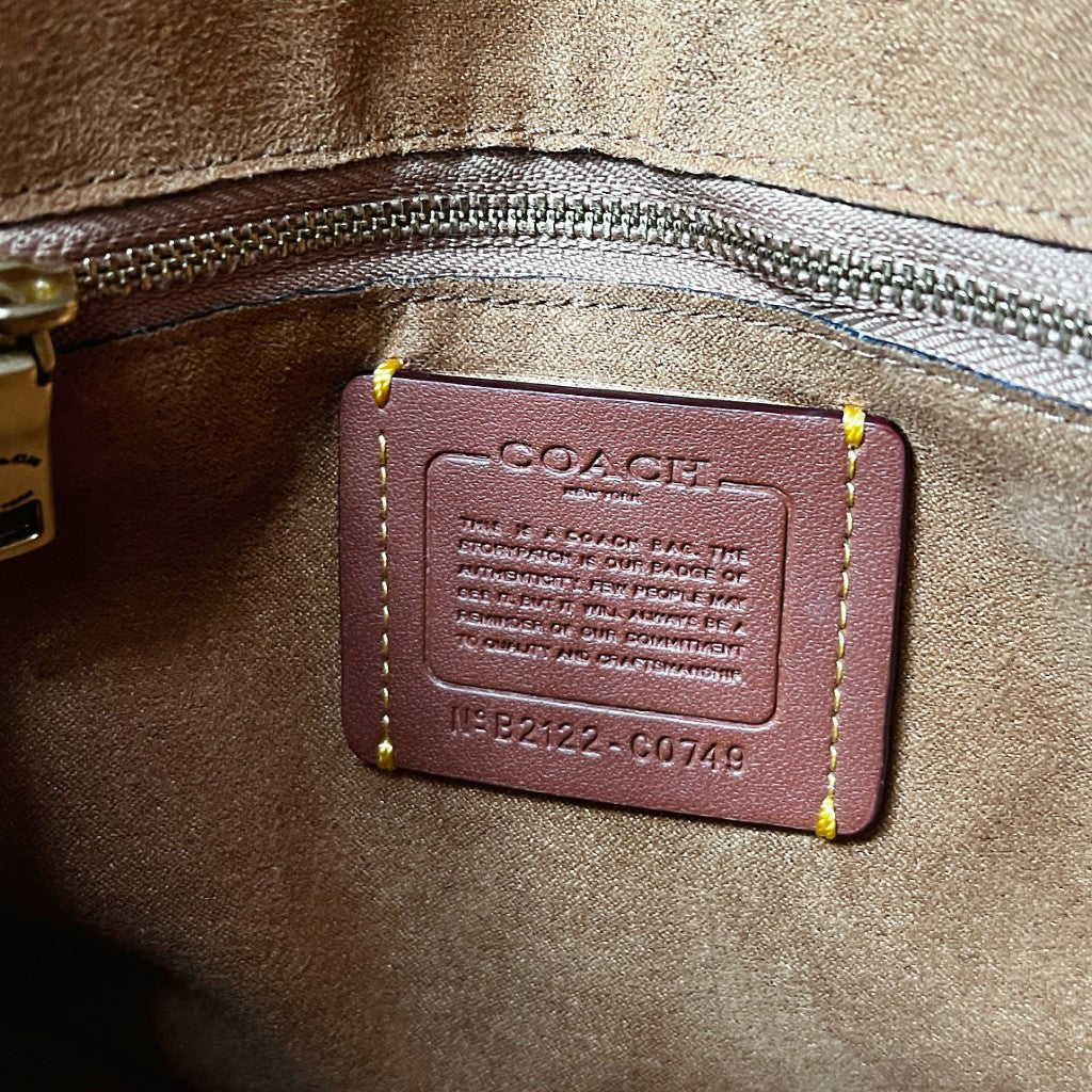 Coach Black Leather Buckle Flap Crossbody Shoulder Bag Excellent