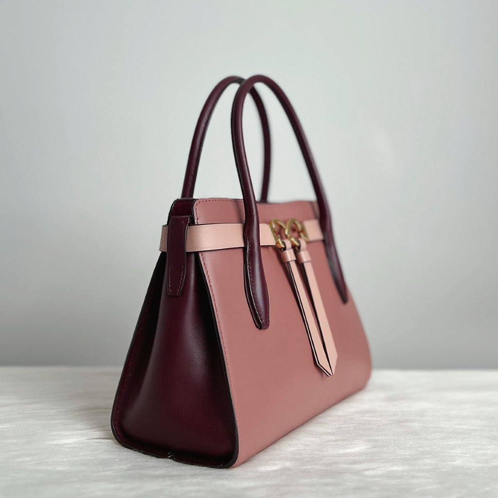 Kate Spade Tri-Tone Leather Front Bow Detail 2 Way Shoulder Bag Like New