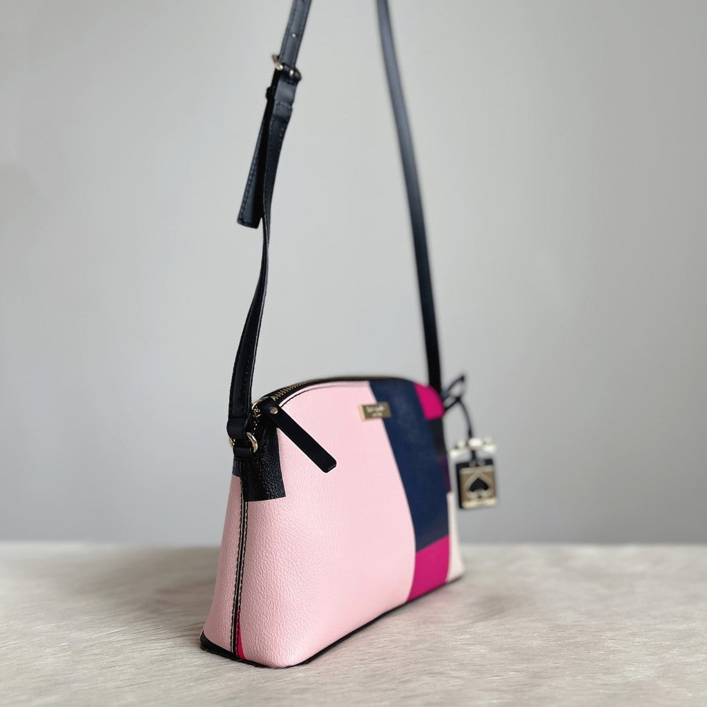Kate Spade Black Leather Colour Block Crossbody Shoulder Bag Excellent