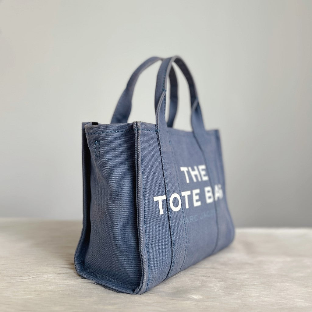 Marc Jacobs Denim Book Tote 2 Way Shoulder Bag