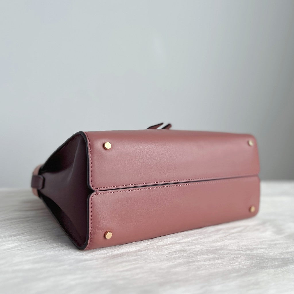 Kate Spade Tri-Tone Leather Front Bow Detail 2 Way Shoulder Bag Like New