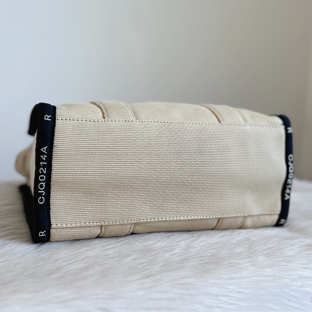 Marc Jacobs Two Tone Signature Book Tote 2 Way Shoulder Bag Excellent