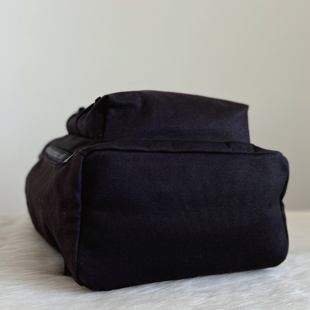Marc Jacobs Black Canvas Large Backpack New with Tags