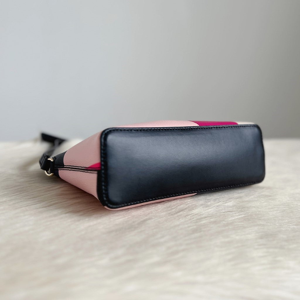 Kate Spade Black Leather Colour Block Crossbody Shoulder Bag Excellent