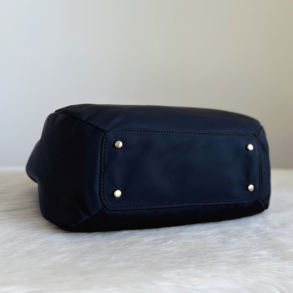 Kate Spade Black Front Logo Shopper Shoulder Bag Excellent