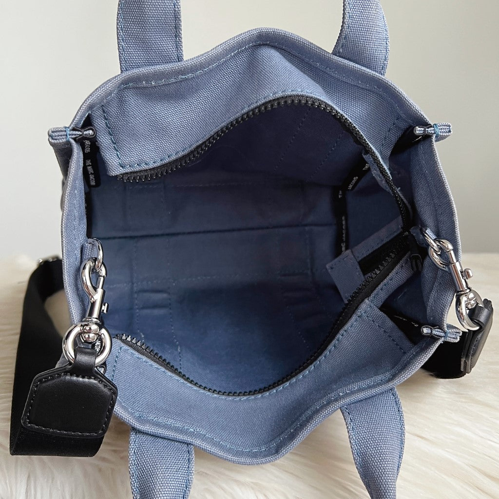 Marc Jacobs Denim Book Tote 2 Way Shoulder Bag