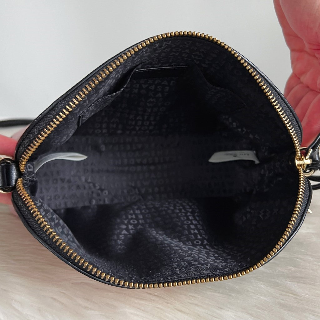 Kate Spade Black Leather Colour Block Crossbody Shoulder Bag Excellent