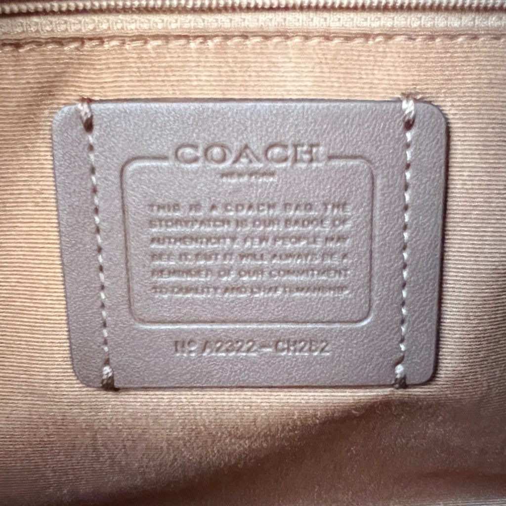 Coach Mint Leather Front Logo Boston 2 Way Shoulder Bag Like New