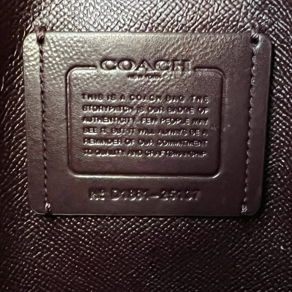 Coach Grey Leather Triple Compartment Large 2 Way Shoulder Bag Like New