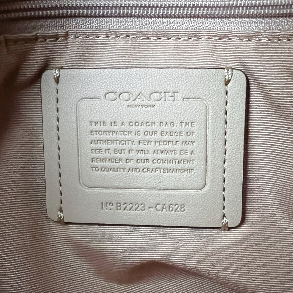 Coach Caramel Leather Monogram Triple Compartment 2 Way Shoulder Bag Like New