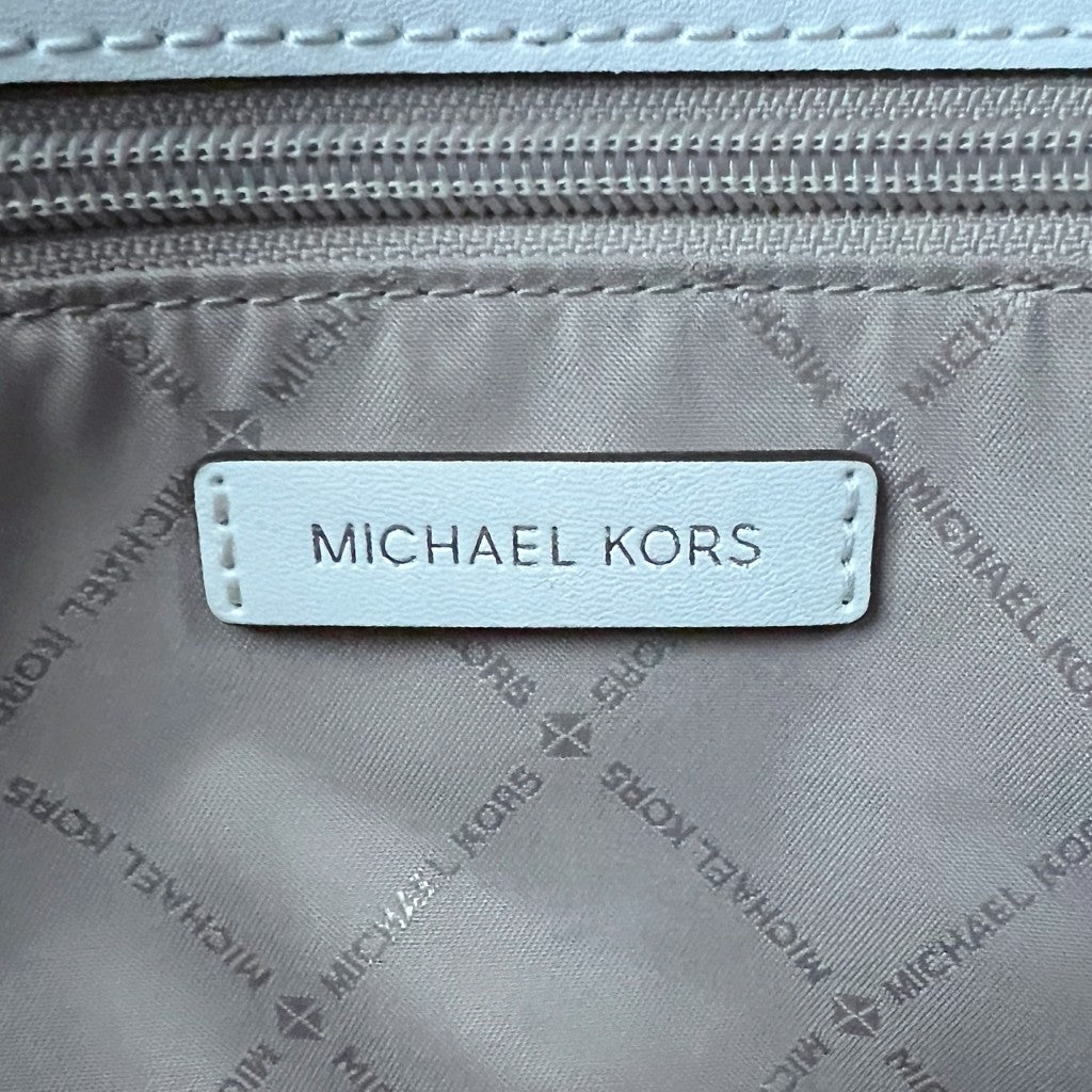 Michael Kors White Leather Triple Compartment 2 Way Shoulder Bag Like New