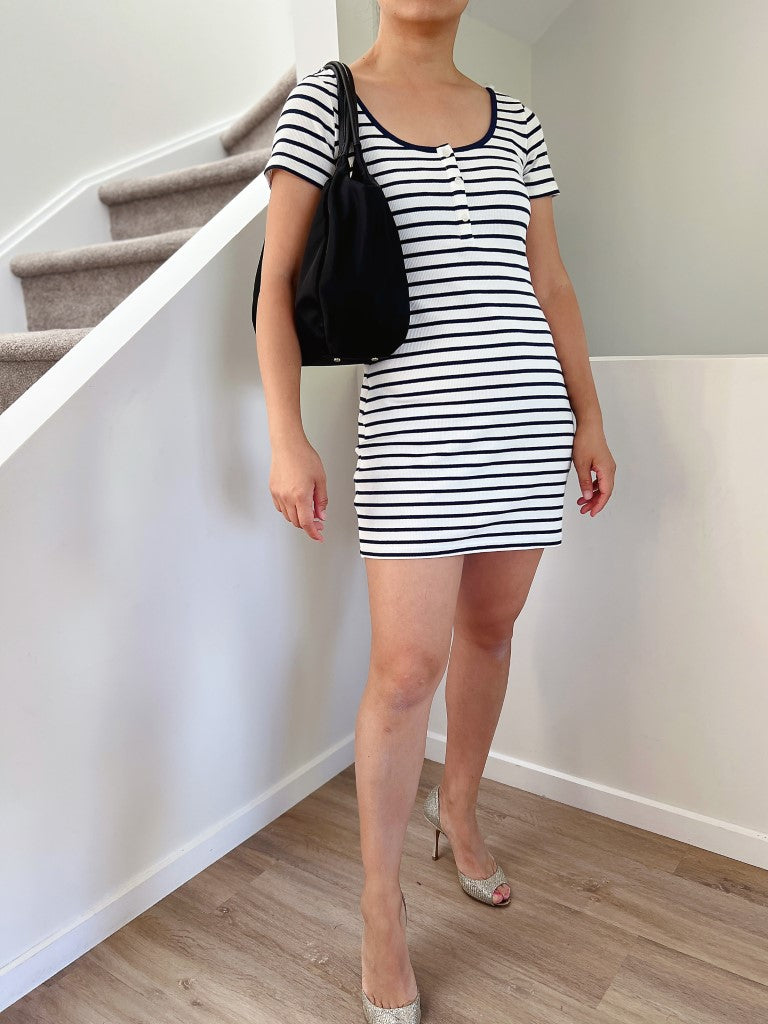 Kate Spade Black Front Logo Shopper Shoulder Bag Excellent