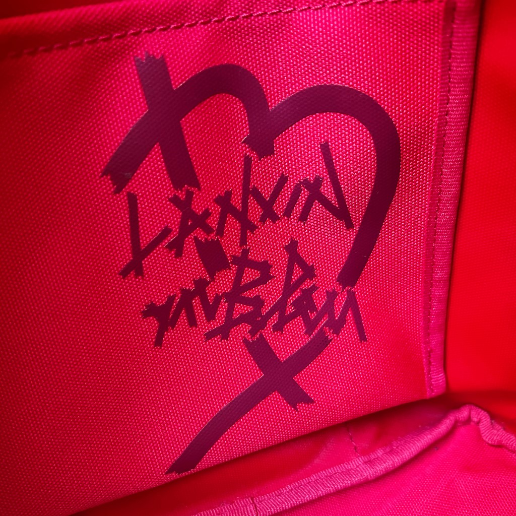 Lanvin Fuchsia Canvas Bow Detail Shoulder Bag + Pouch Like New