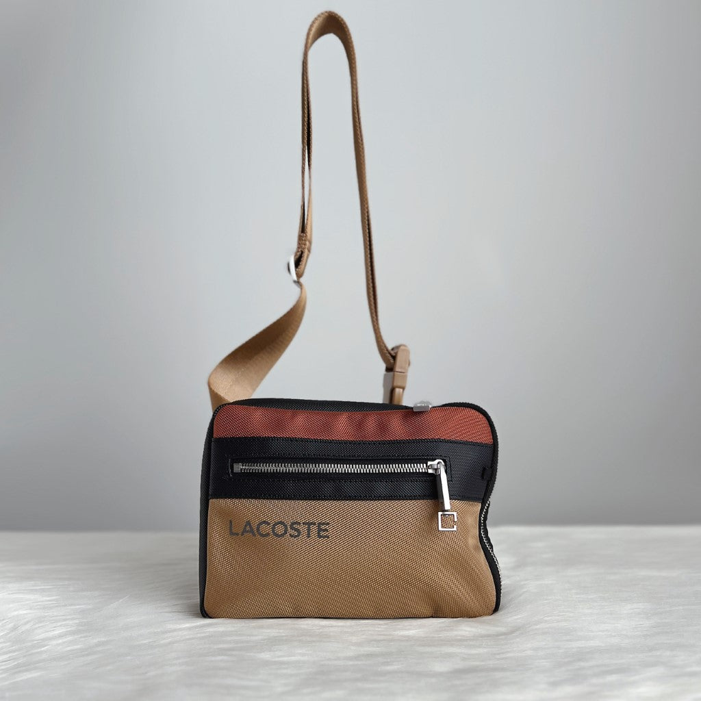 Lacoste Colour Block Front Detail Unisex Backpack Like New