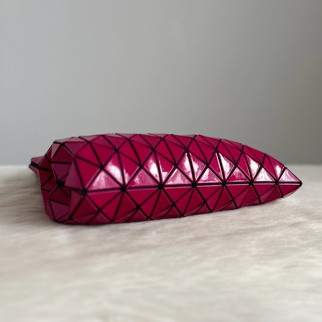 Issey Miyake Fuchsia Geometric Panels Crossbody Shoulder Bag Excellent