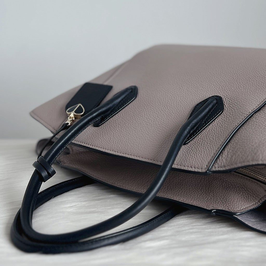 Kate Spade Two Tone Leather Triple Compartment 2 Way Shoulder Bag Excellent