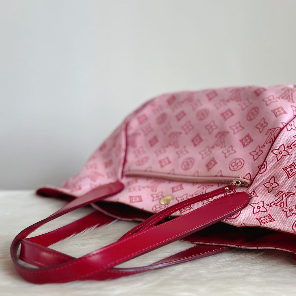 Louis Vuitton Limited Edition Fuchsia Monogram Large Carryall Shoulder Bag
