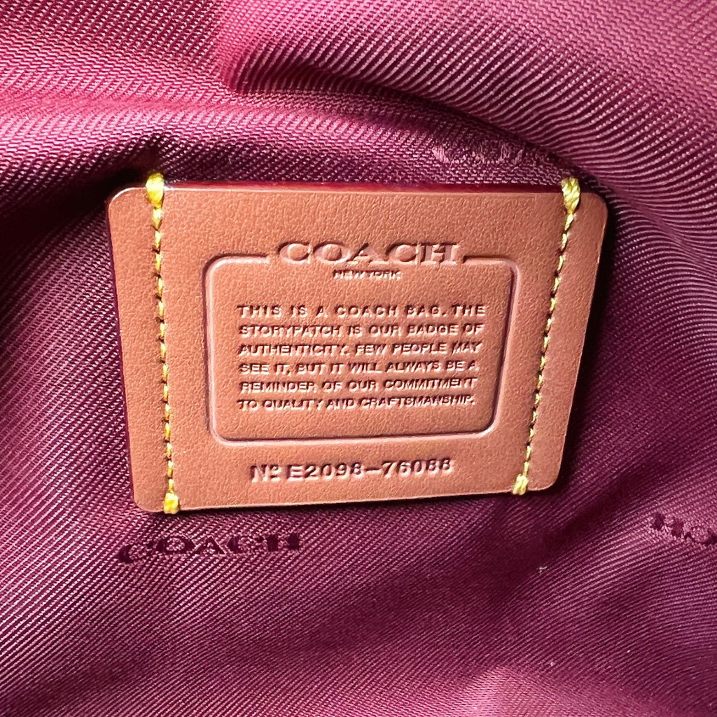 Coach Tri-Tone Leather Triple Compartment Shoulder Bag Like New