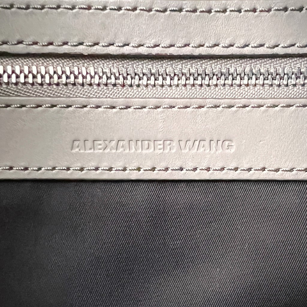 Alexander Wang Grey Leather Slouchy Bucket Shoulder Bag Excellent