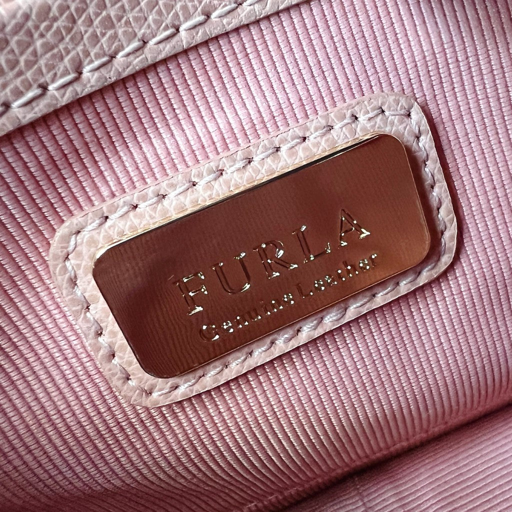 Furla Pink Leather Metropolis Small Crossbody Shoulder Bag Excellent