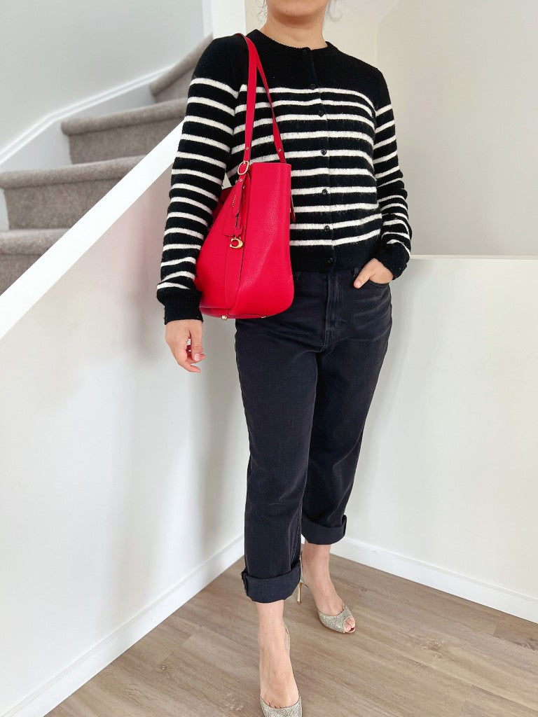Coach Red Pebbled Leather Slouchy Carryall Large Shoulder Bag Like New