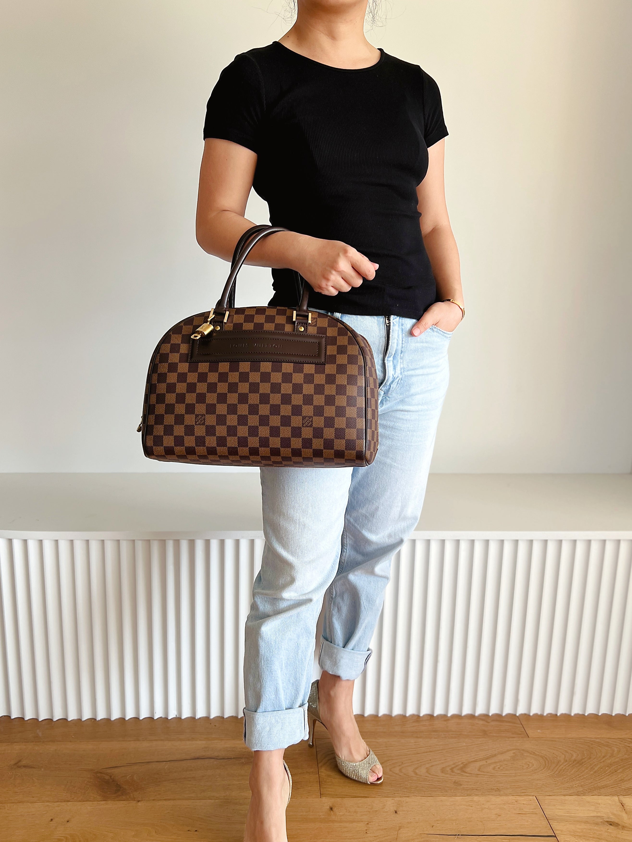 Louis Vuitton Signature Ebene Damier Nolita Tote Bag Excellen