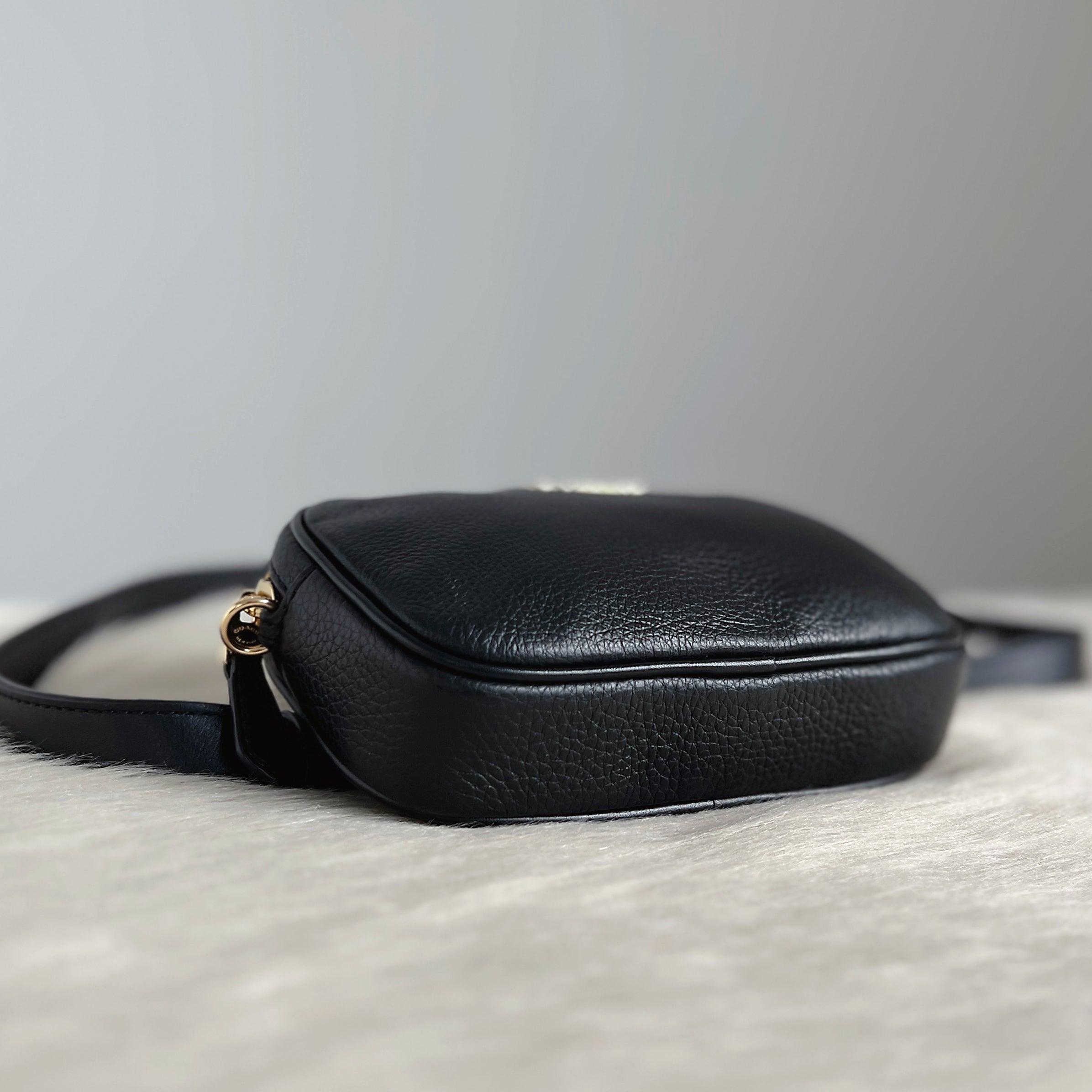 Coach Black Leather 2 Way Crossbody Shoulder Bag + Bum Bag Like New