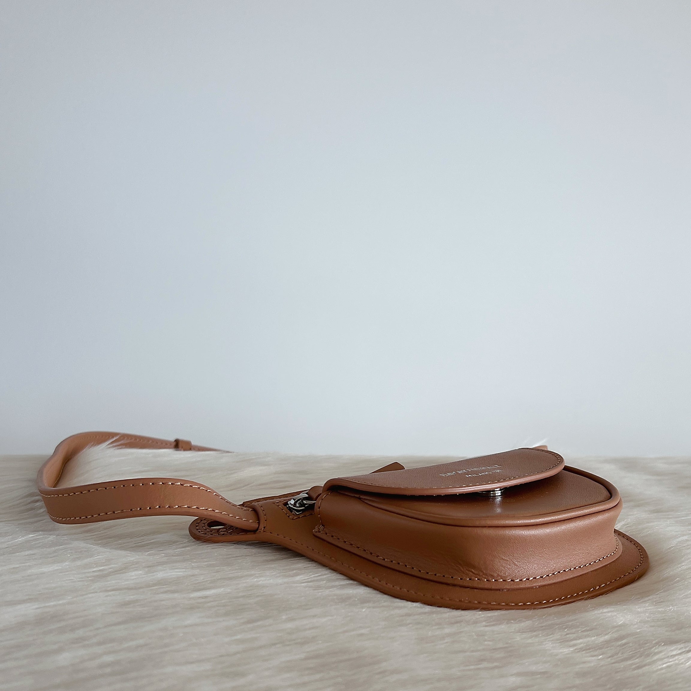 Emporio Armani Beige Leather Mini Waist Bag Like New