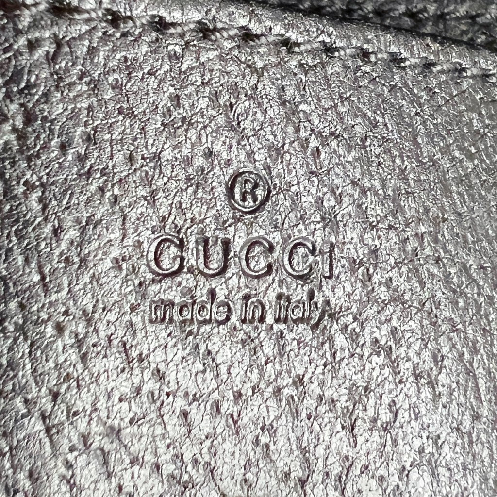 Gucci Black Leather GG Monogram Fold Card Holder Wallet Like New