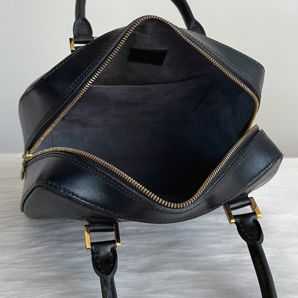 Louis Vuitton Black Epi Leather Sablons Tote Bag Excellent