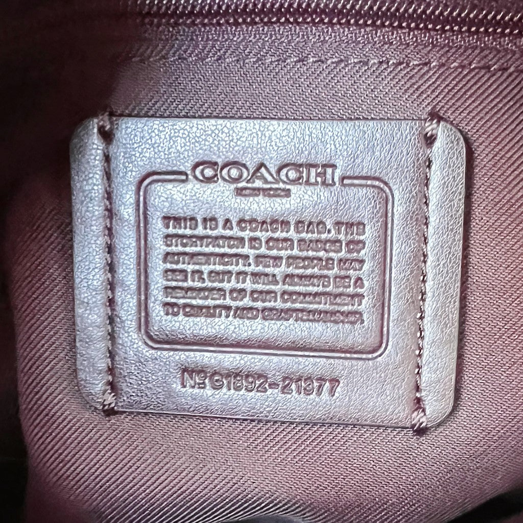Coach Chocolate Leather Front Logo Bucket Crossbody Shoulder Bag