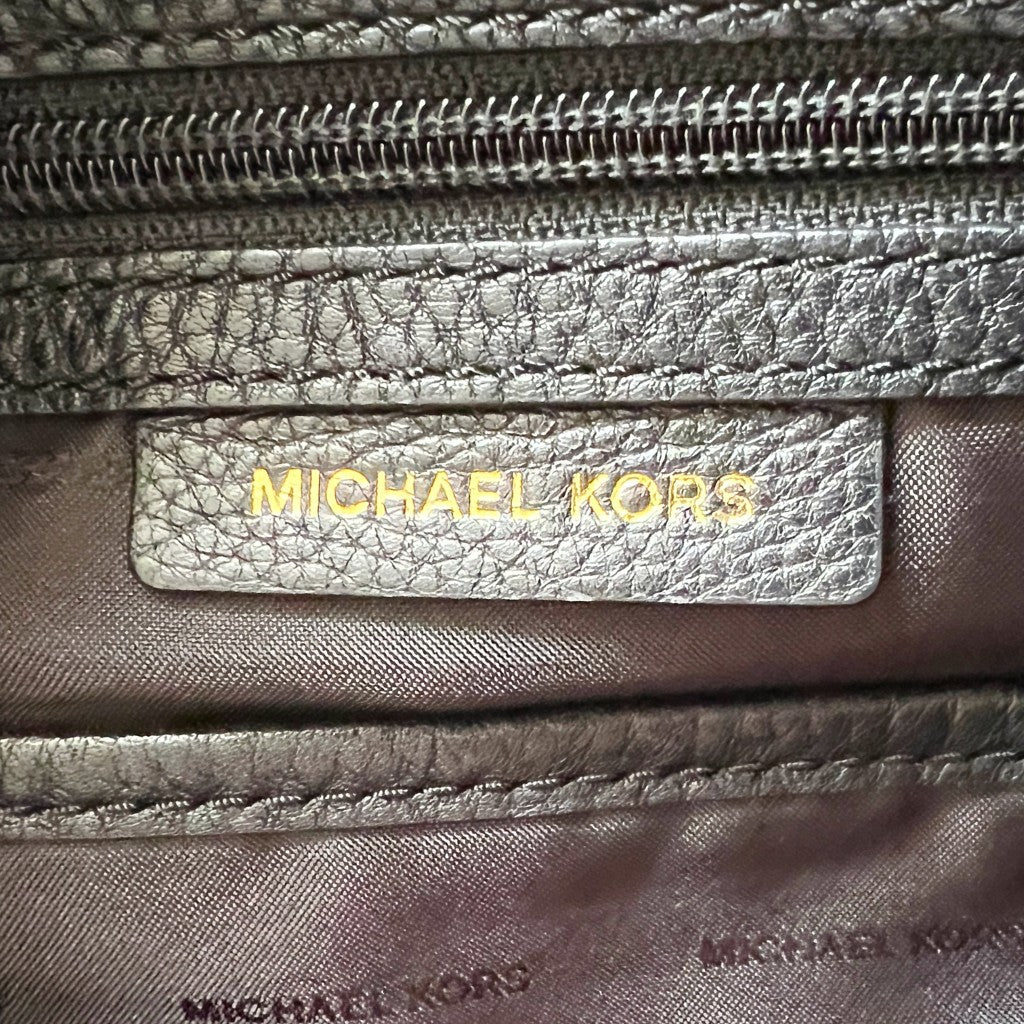 Michael Kors Black Leather Tassel Charm Slouchy 2 Way Shoulder Bag Like New