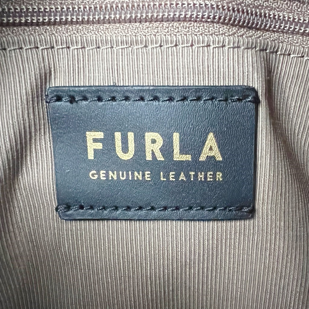 Furla Light Blue Leather Front Logo Camera Crossbody Shoulder Bag Like New