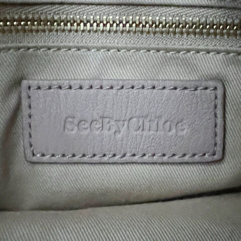 See by Chloe Blush Pink Leather Ring Detail 2 Way Shoulder Bag Excellent