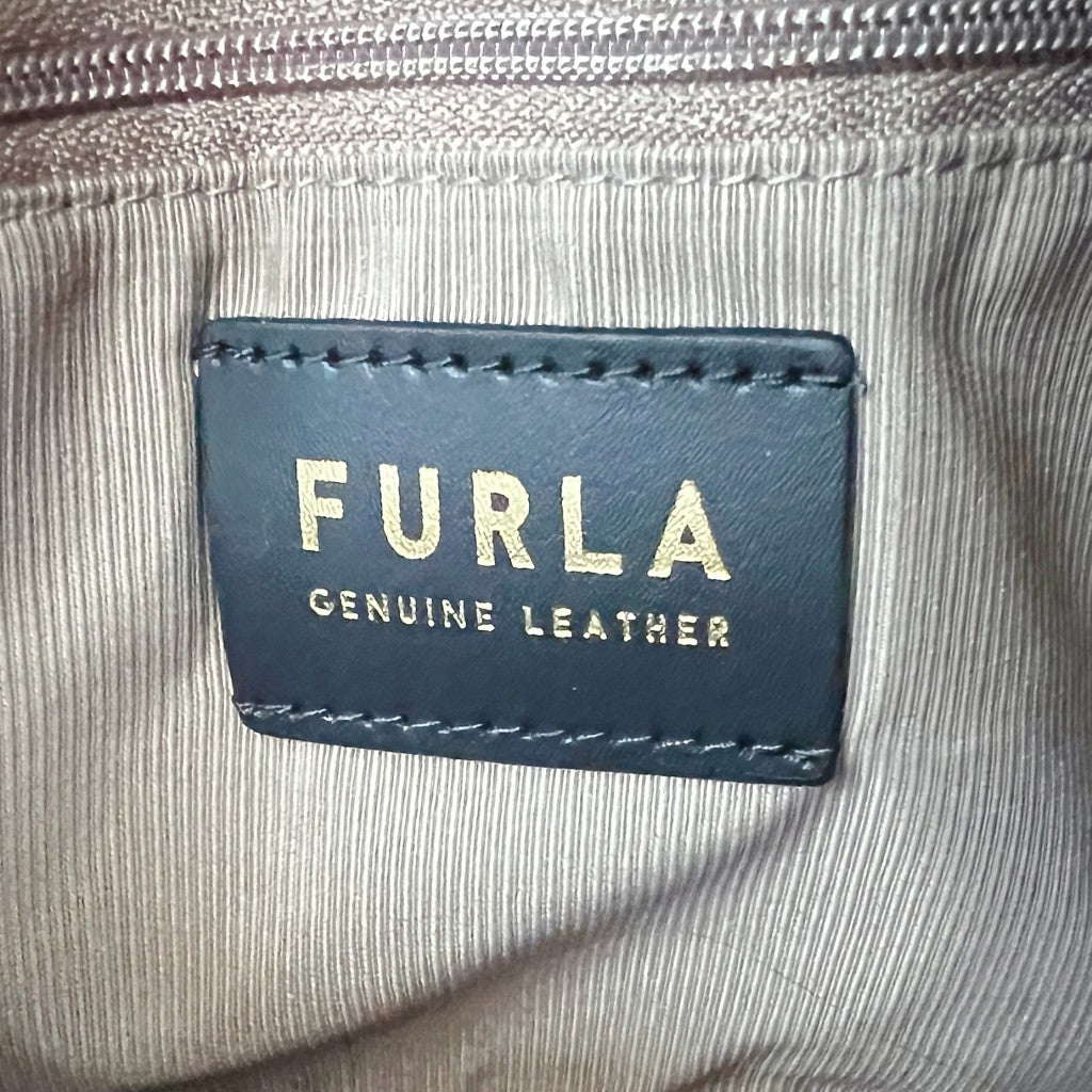 Furla Lime Leather Front Logo Camera Crossbody Shoulder Bag Like New