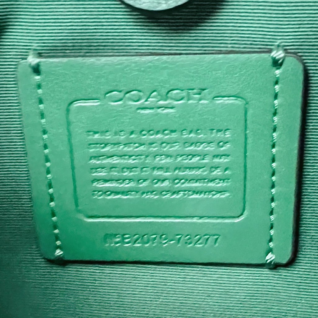 Coach Blue Leather Triple Compartment 2 Way Shoulder Bag Like New