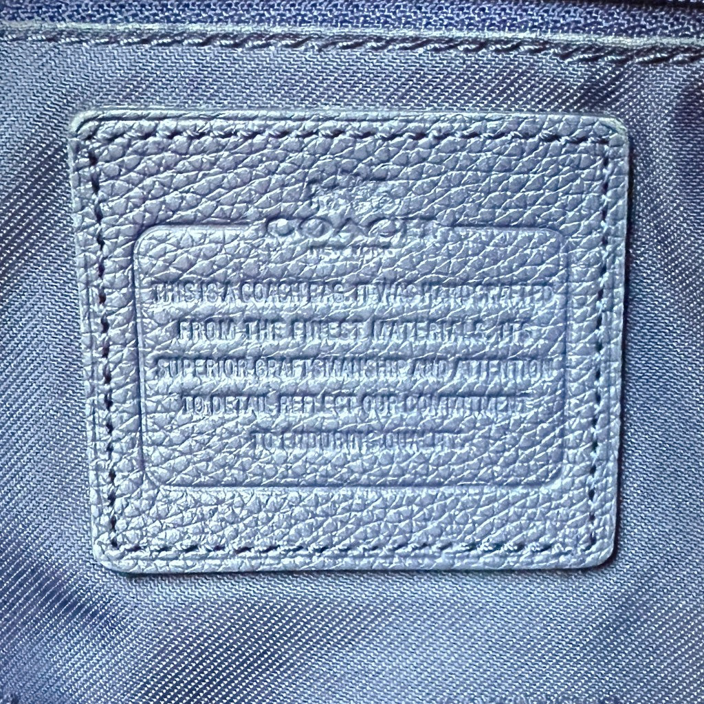 Coach Navy Leather Turn Lock Slouchy 2 Way Shoulder Bag