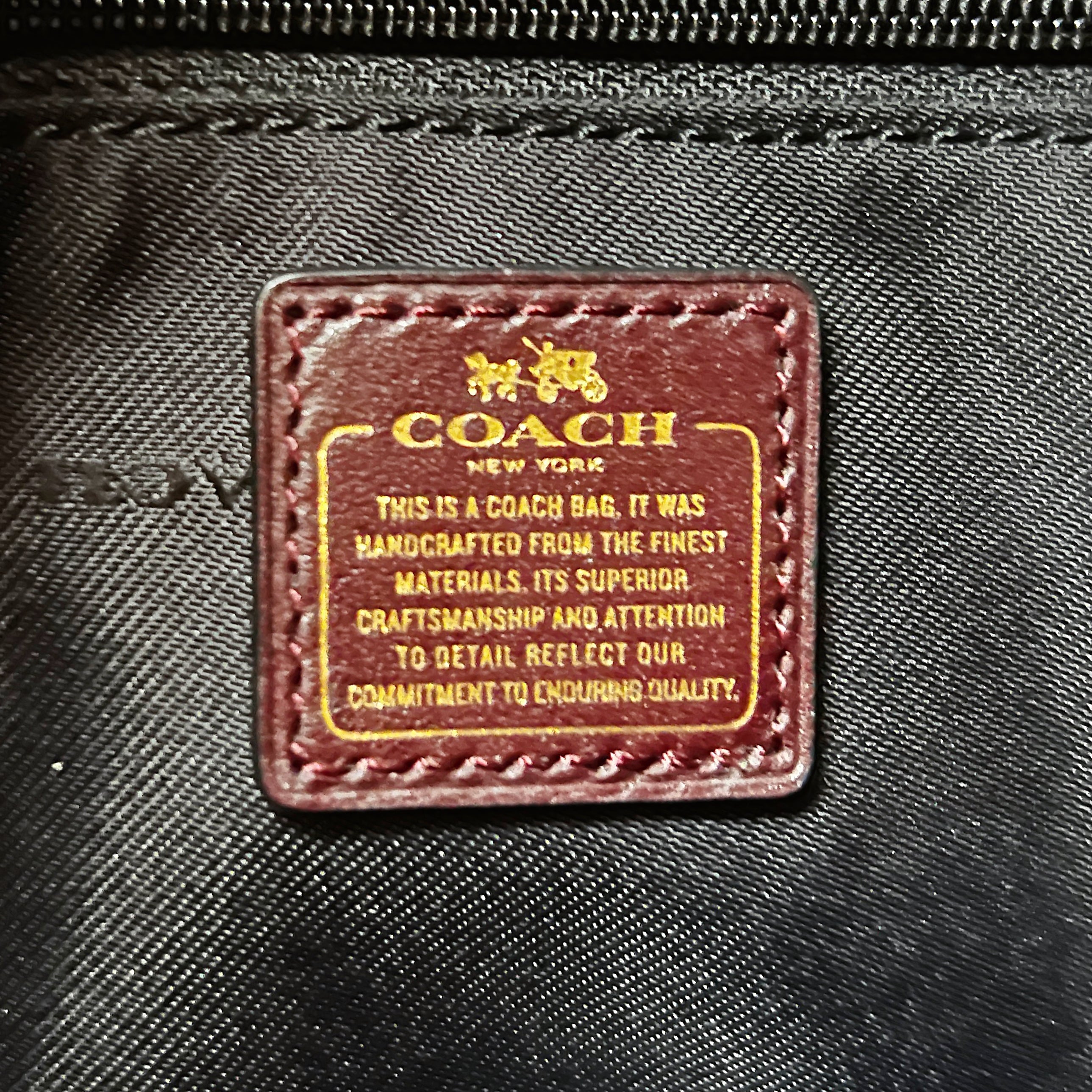 Coach Black Leather Python Pattern 2 Way Shoulder Bag Like New