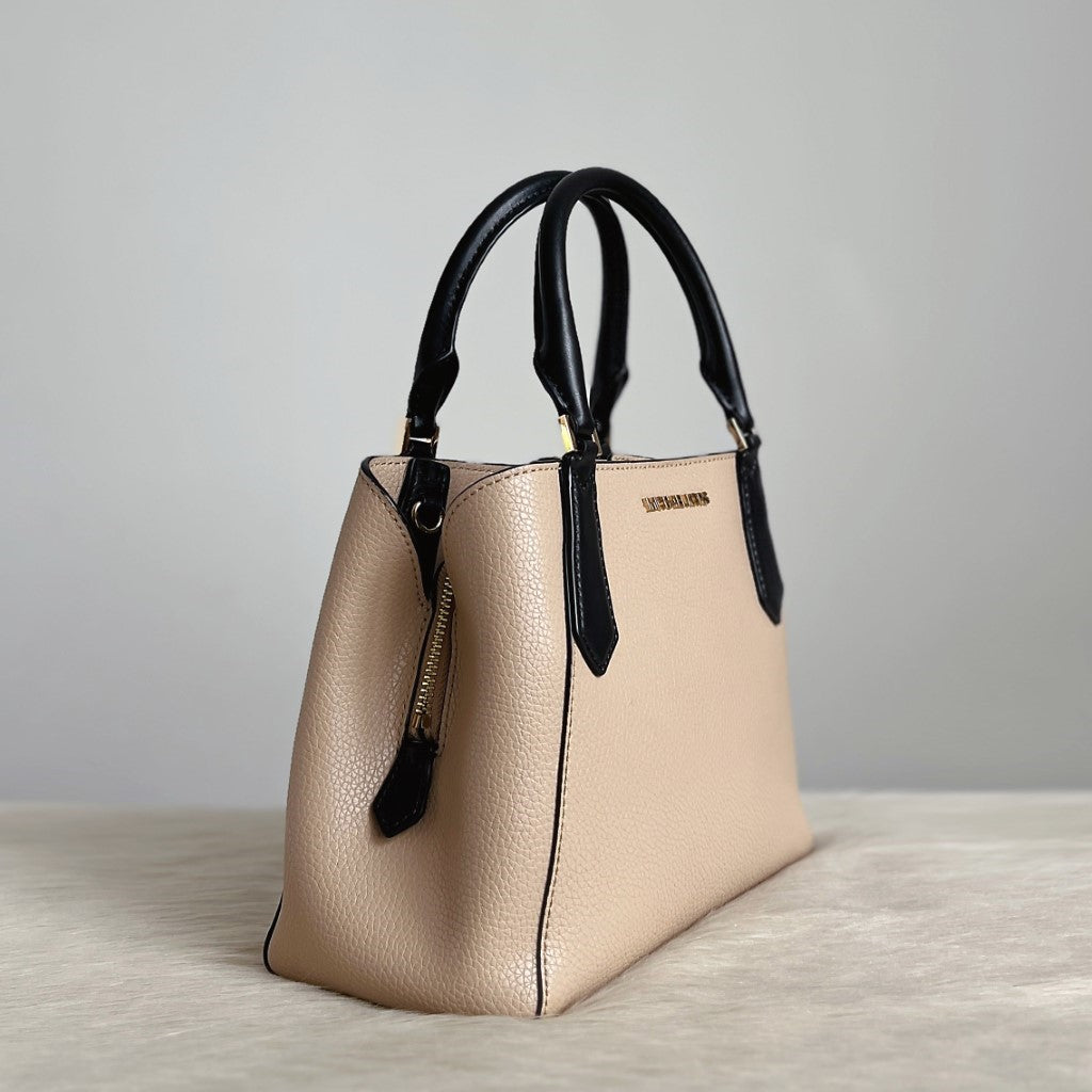 Michael Kors Two Tone Leather Triple Compartment 2 Way Shoulder Bag Like New