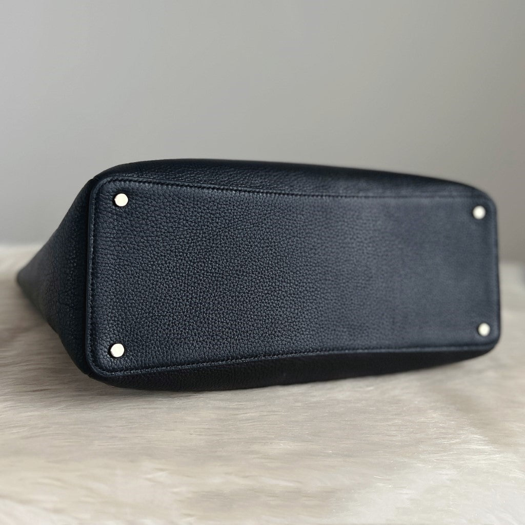 Kate Spade Black Leather Triple Compartment Shoulder Bag Excellent