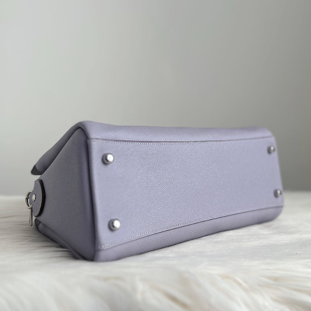 Coach Lavender Leather Triple Compartment 2 Way Shoulder Bag Like New