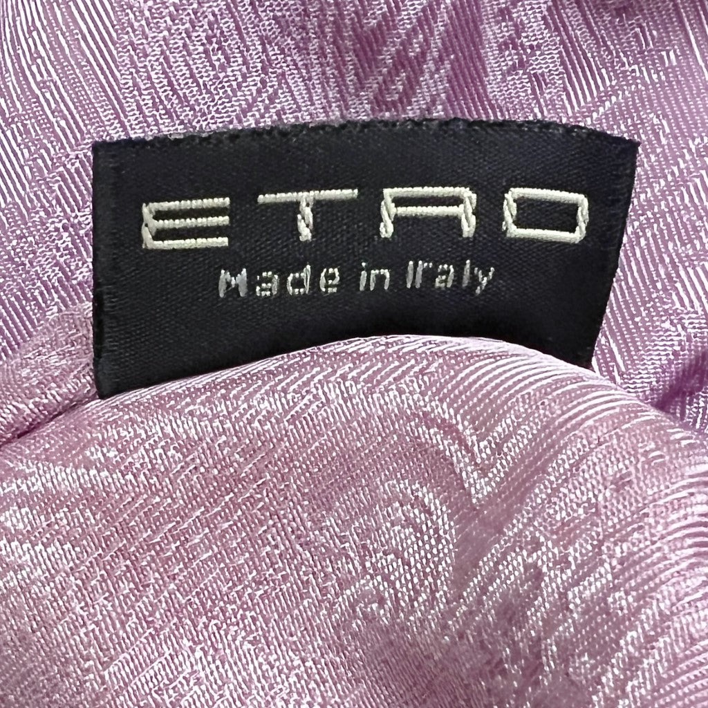 Etro Black Canvas Bohemian Pattern Shoulder Bag + Pouch