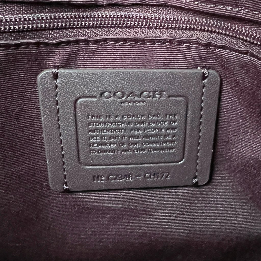 Coach Lavender Leather Triple Compartment 2 Way Shoulder Bag Like New